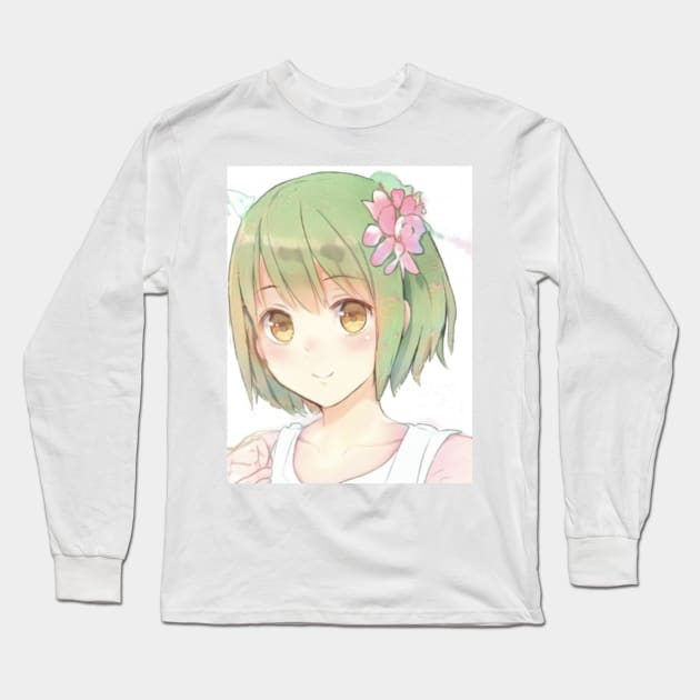 Anime Girl- Lily Long Sleeve T-Shirt by EcruCloud